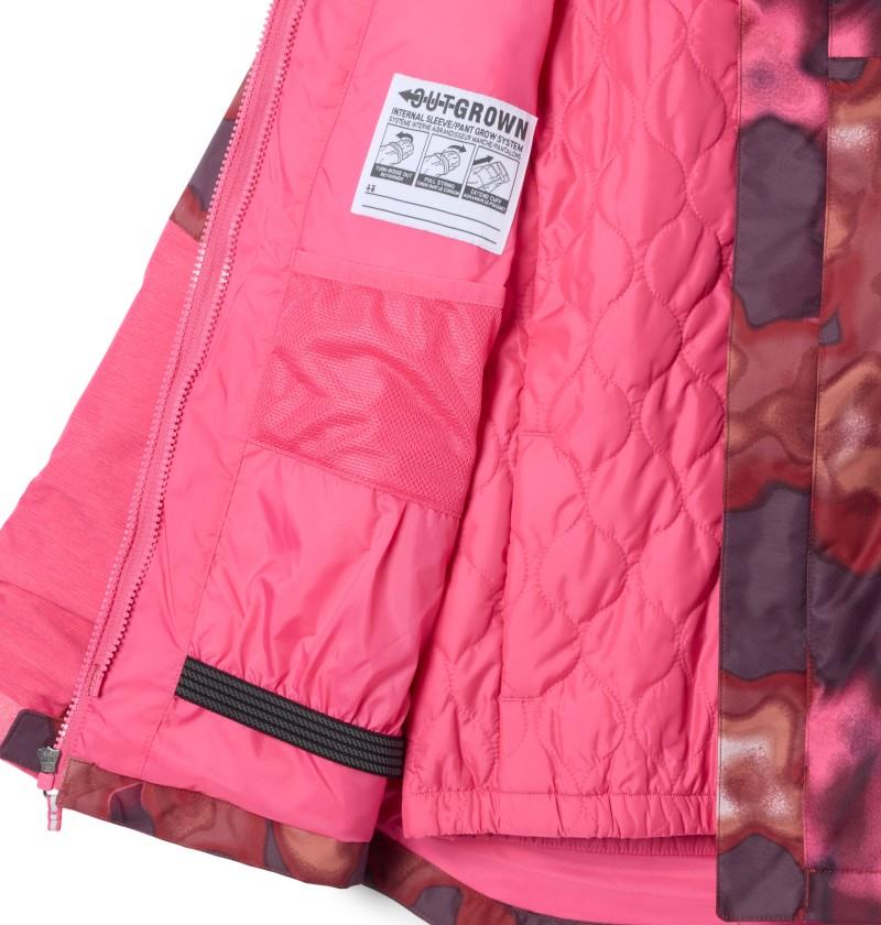 Whirlibird III Interchange Jacket - Youth Girls - red oxide dye flower / nico 1