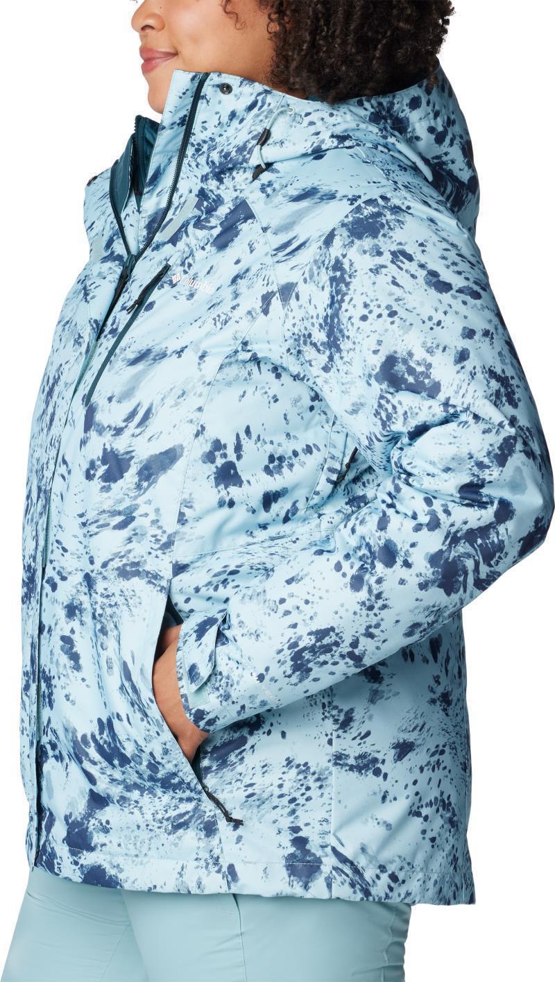 Whirlibird IV Interchange Jacket - Plus - Womens - Aqua Haze Flurries Print 3