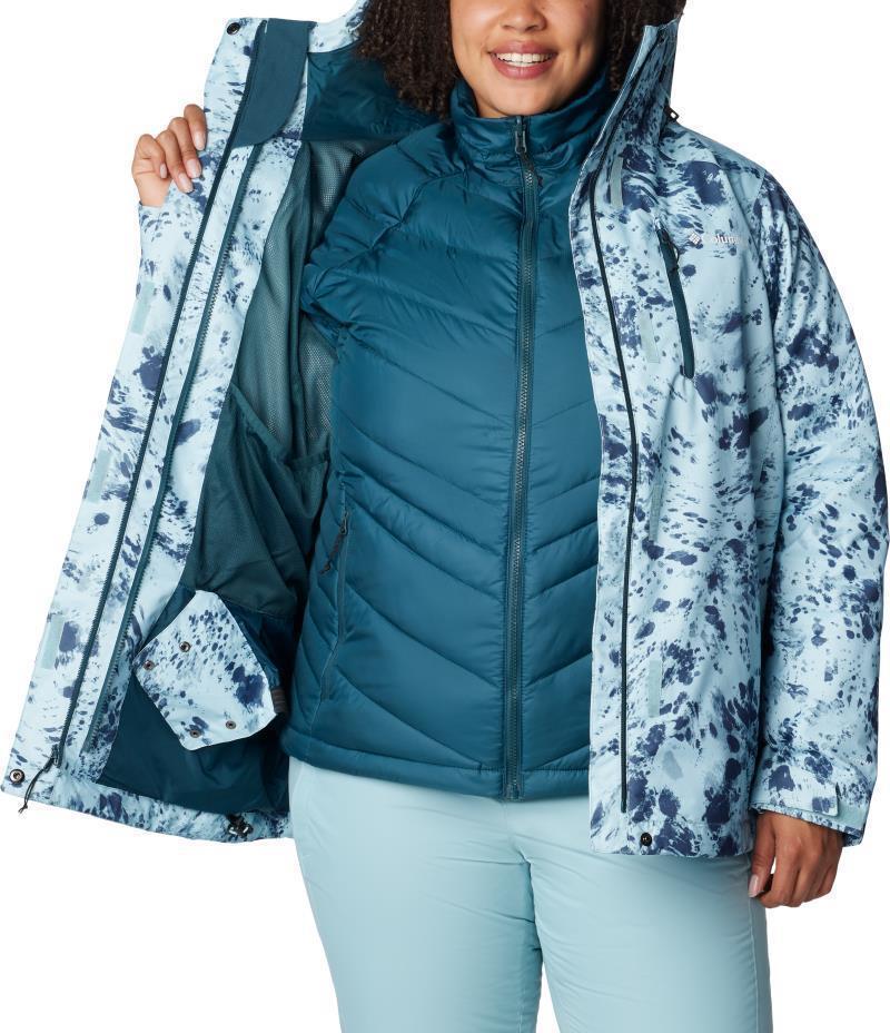 Whirlibird IV Interchange Jacket - Plus - Womens - Aqua Haze Flurries Print 6