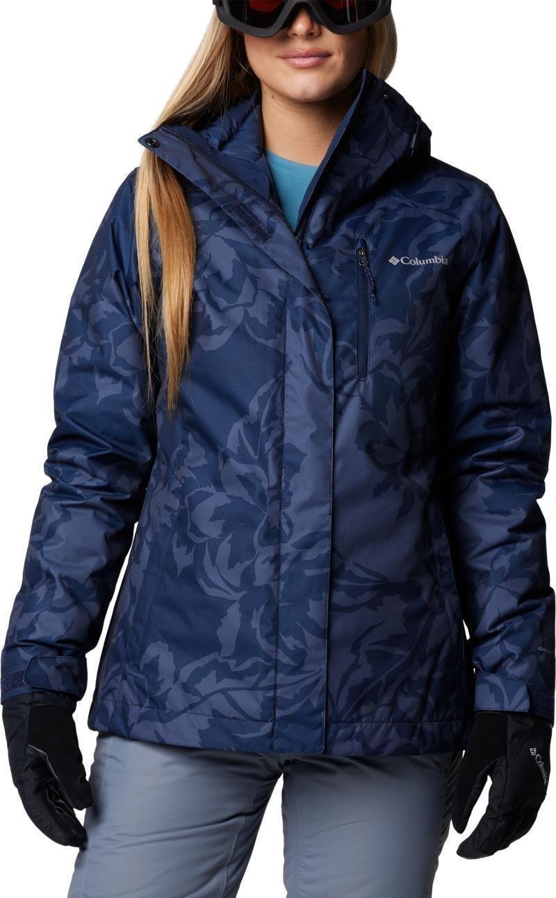 Whirlibird V Printed Interchange Jacket - Womens - collegiate navy leafall print 1