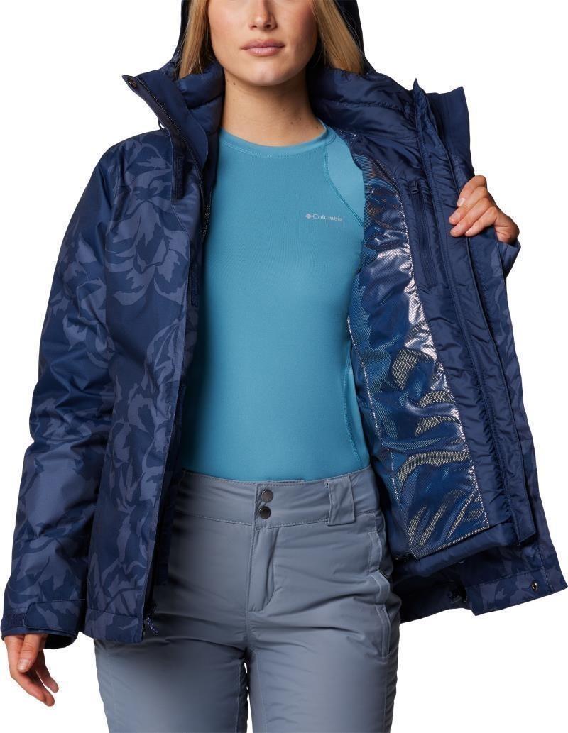 Whirlibird V Printed Interchange Jacket - Womens - collegiate navy leafall print 1