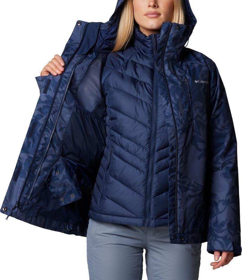 Whirlibird V Printed Interchange Jacket - Womens - collegiate navy leafall print 1