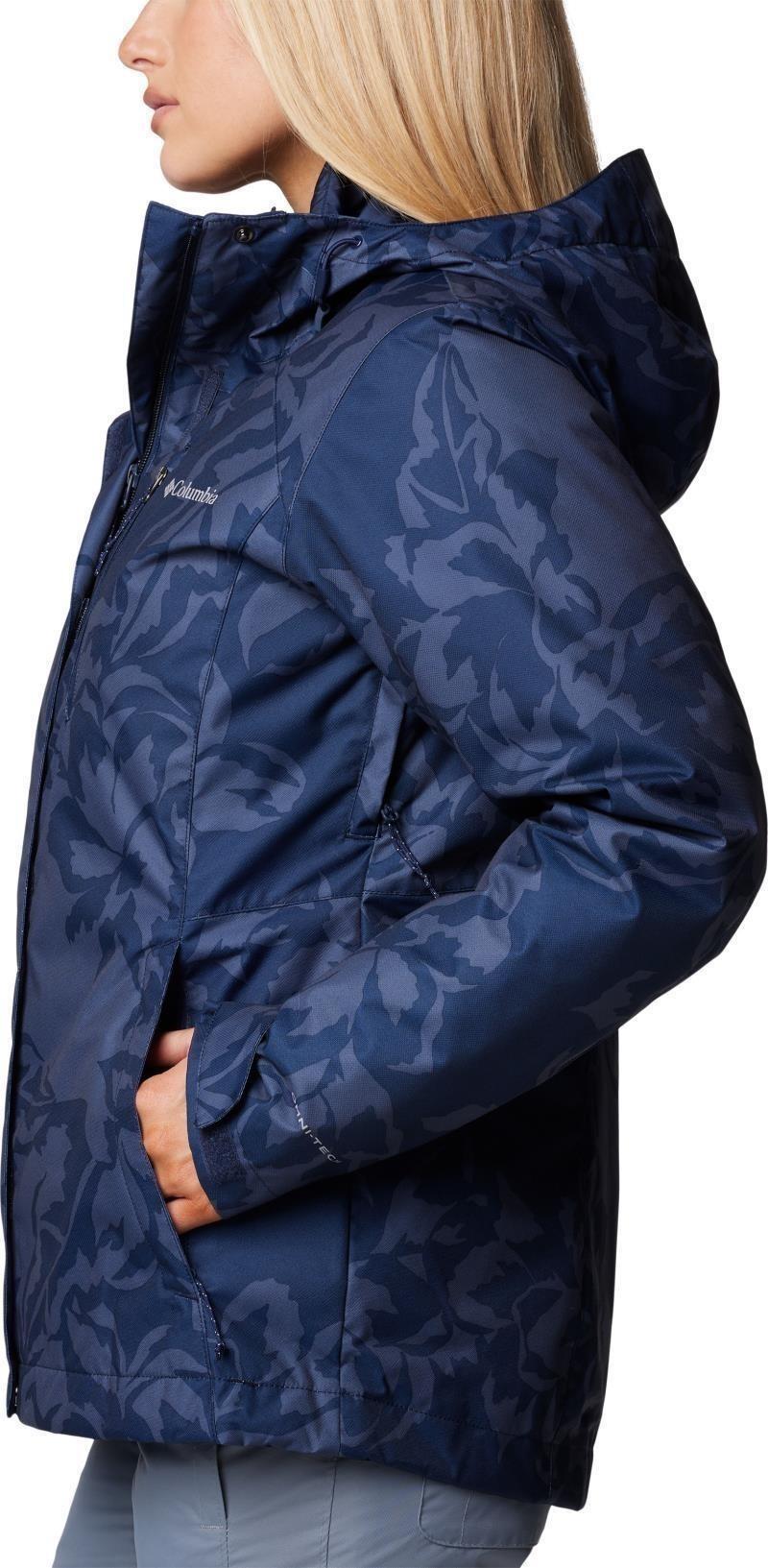Whirlibird V Printed Interchange Jacket - Womens - collegiate navy leafall print 1