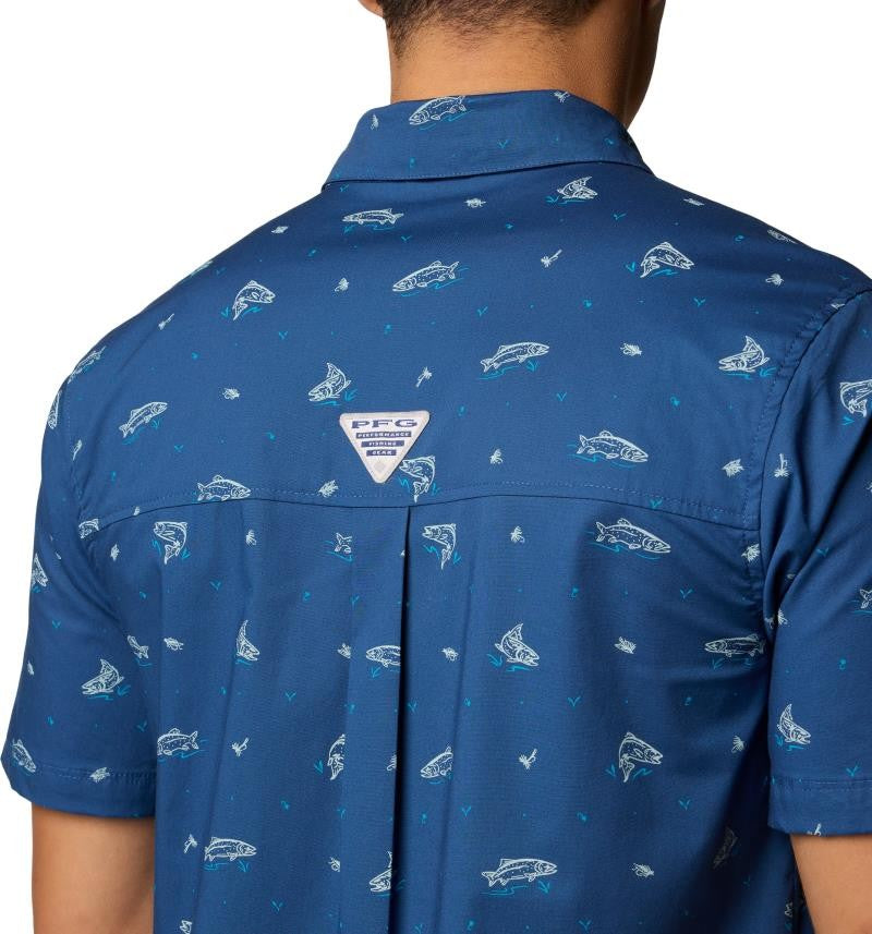 Wild Cast Camp Shirt - Mens - carbon troutopia 1
