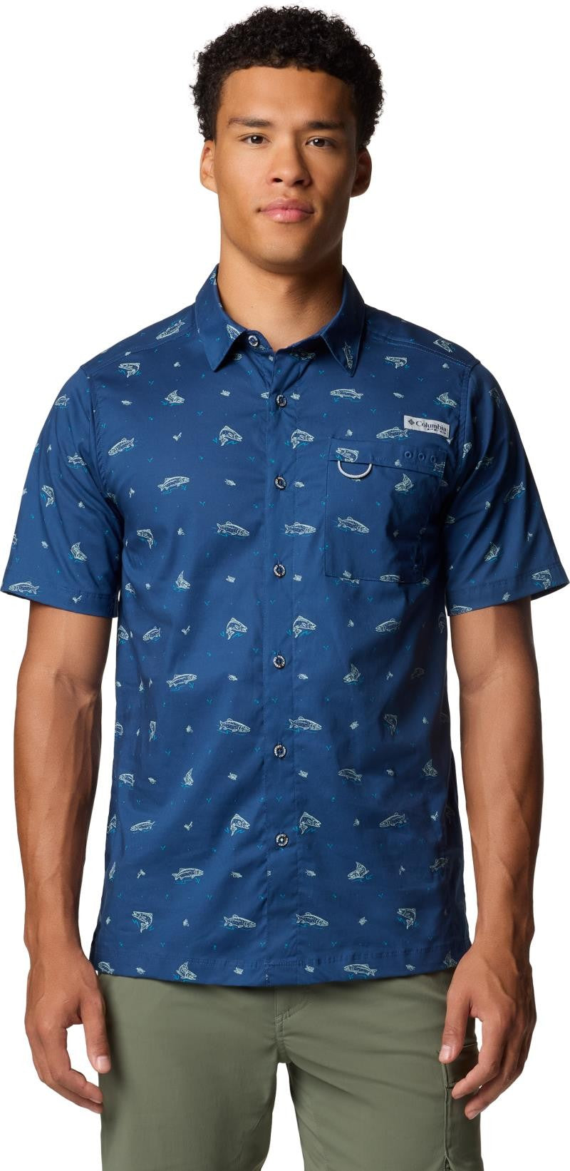 Wild Cast Camp Shirt - Mens - carbon troutopia 1