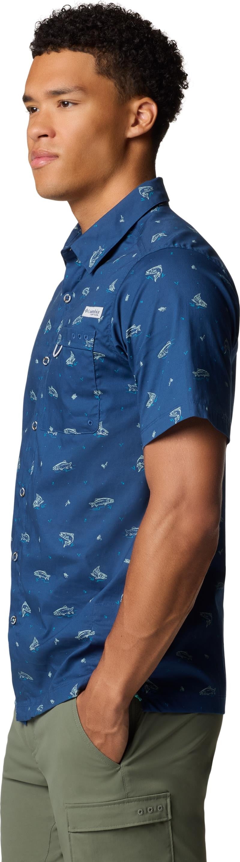 Wild Cast Camp Shirt - Mens - carbon troutopia 1