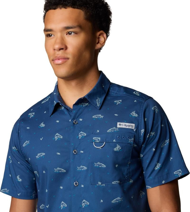 Wild Cast Camp Shirt - Mens - carbon troutopia 1