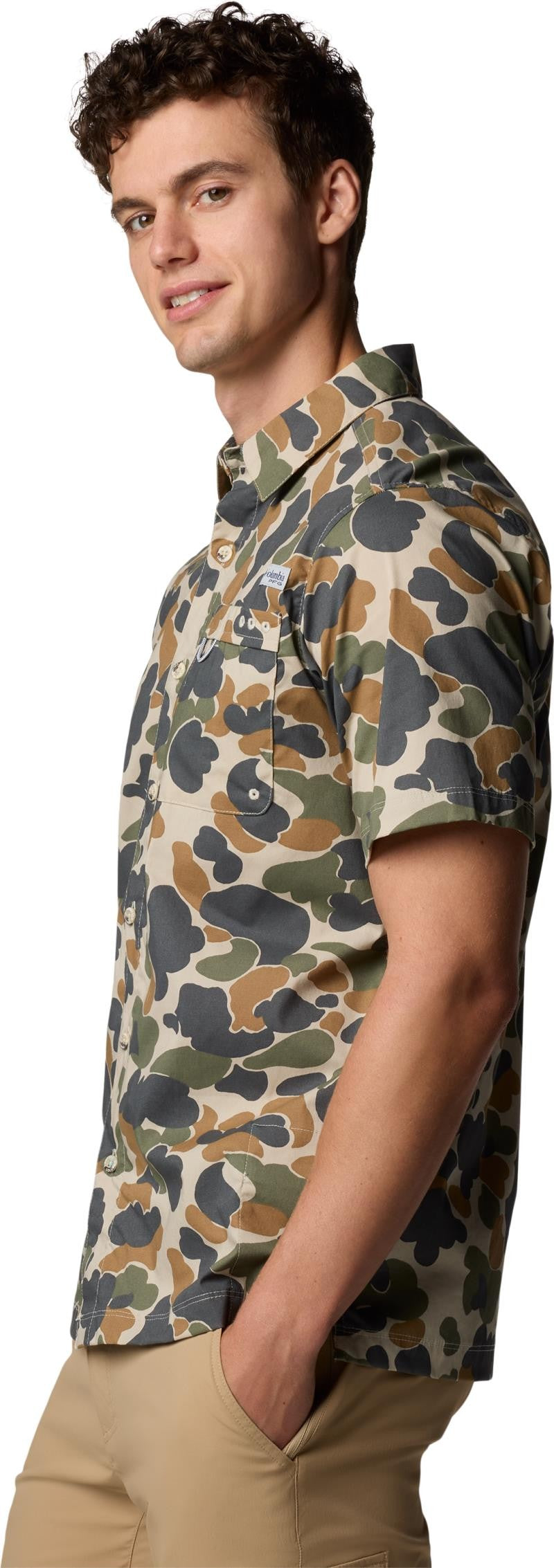Wild Cast Camp Shirt - Mens - fossil deltahunter camo 1
