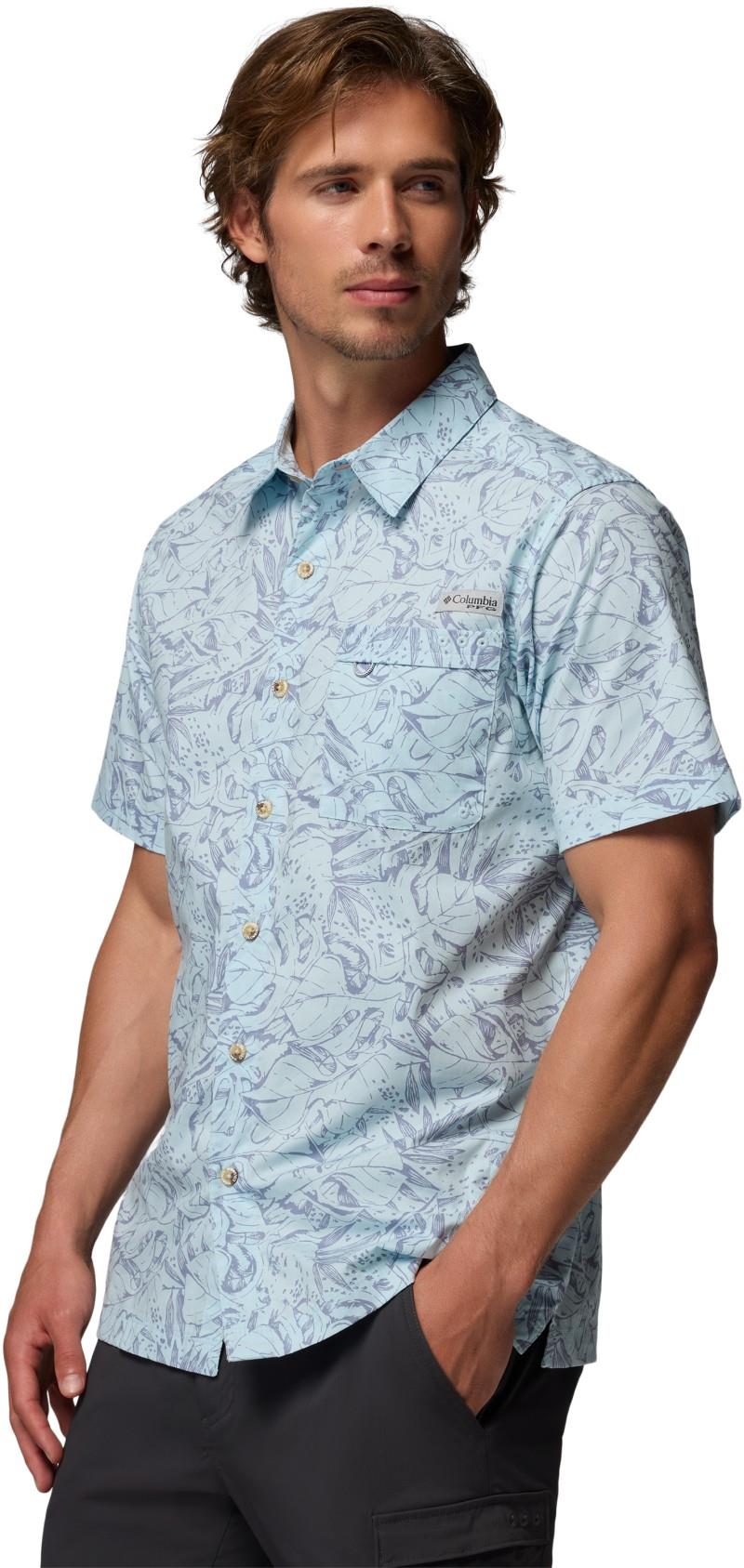 Wild Cast Camp Shirt - Mens - marine light leoleaves 1