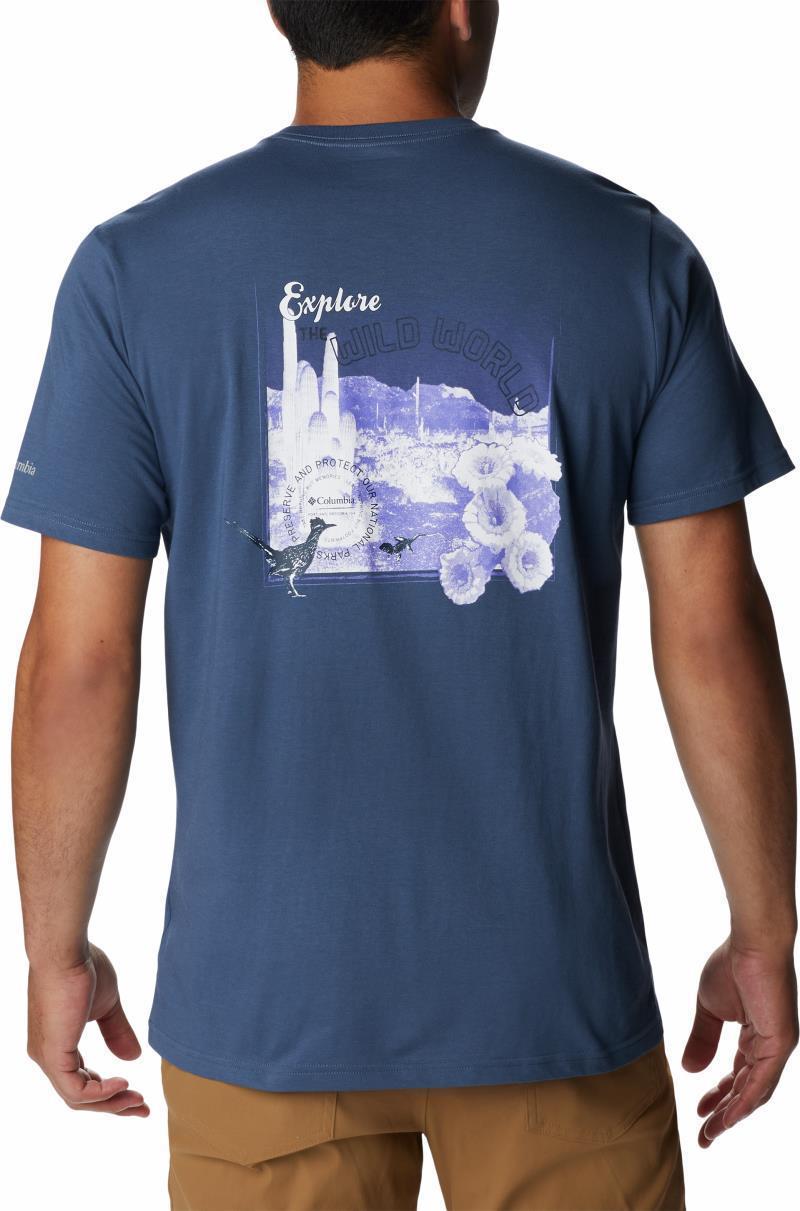 Wild Places SS Tee - Mens - dark mountain / explore the world graphic 1