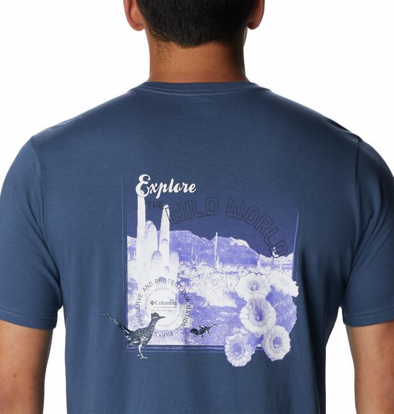 Wild Places SS Tee - Mens - dark mountain / explore the world graphic 1