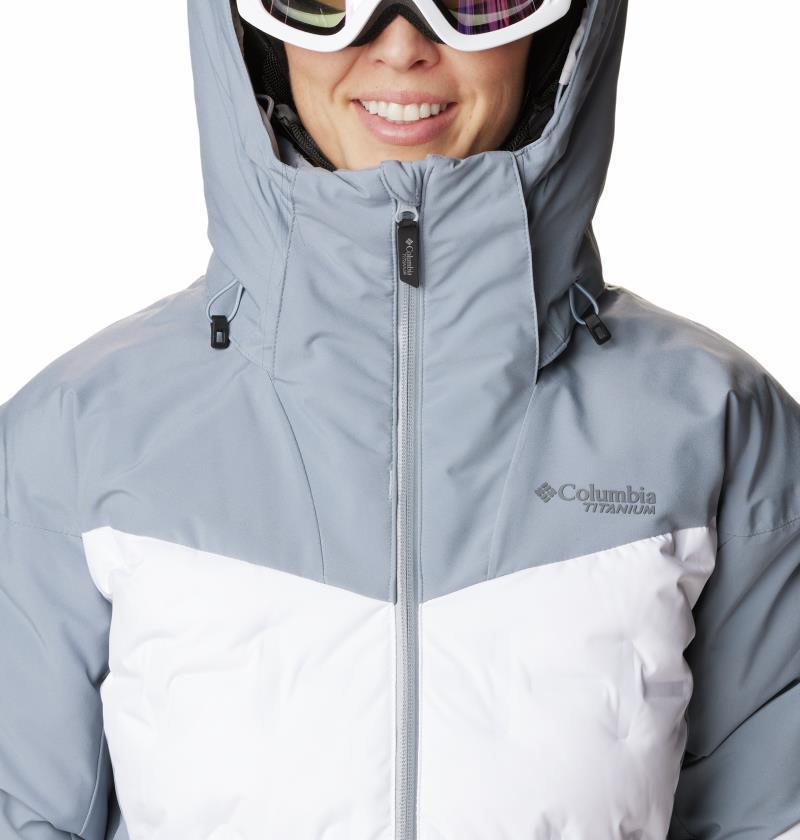 Wildcard III Down Jacket - Womens - white / tradewinds grey 1