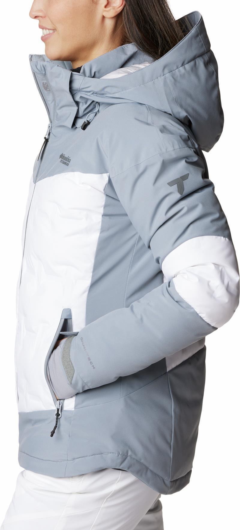 Wildcard III Down Jacket - Womens - white / tradewinds grey 1