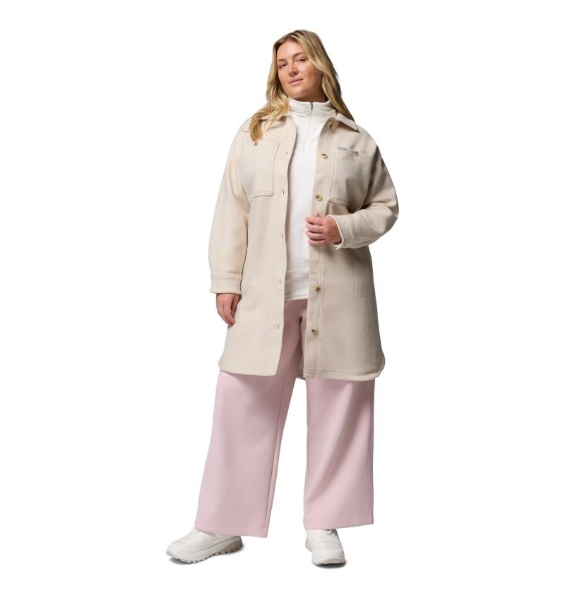 Wildest Venture Long Fleece Coat, Extended - Womens - dark stone 1