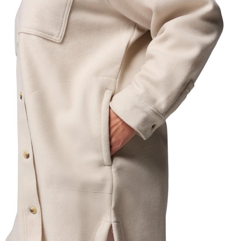 Wildest Venture Long Fleece Coat, Extended - Womens - dark stone 1