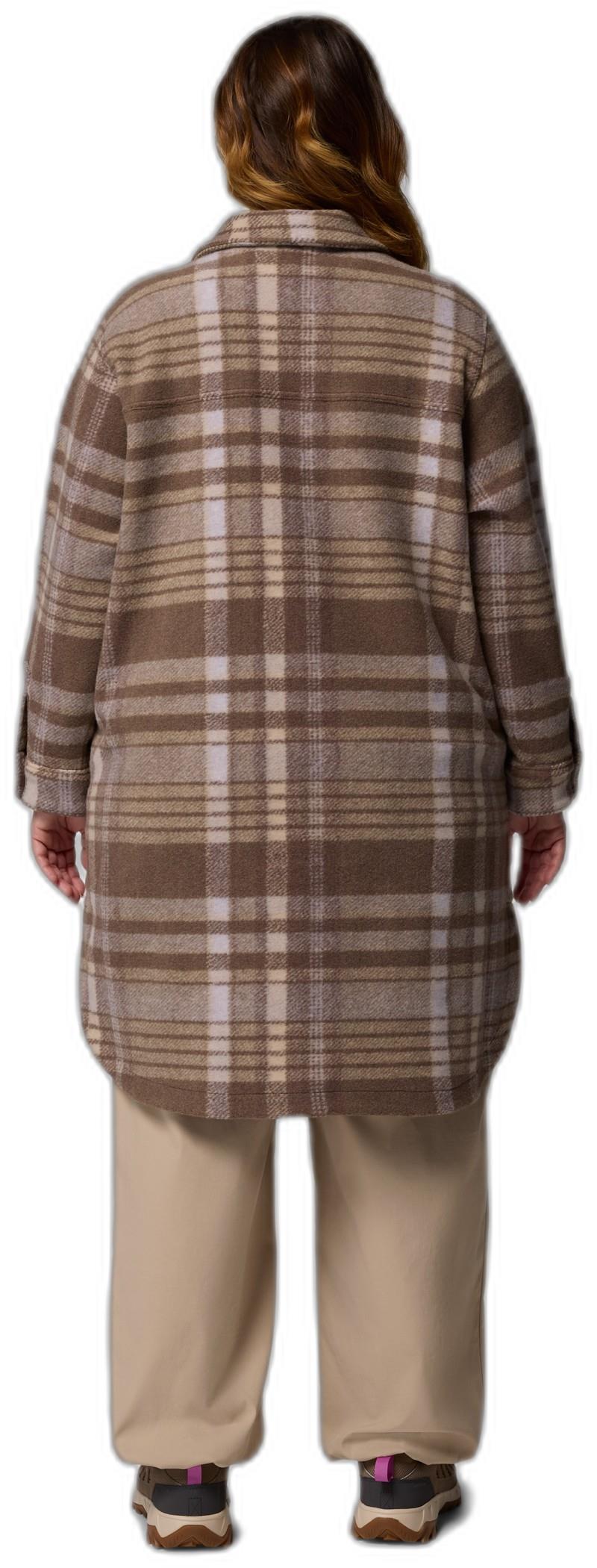 Wildest Venture Long Fleece Coat, Extended - Womens - iron vagabond plaid 1