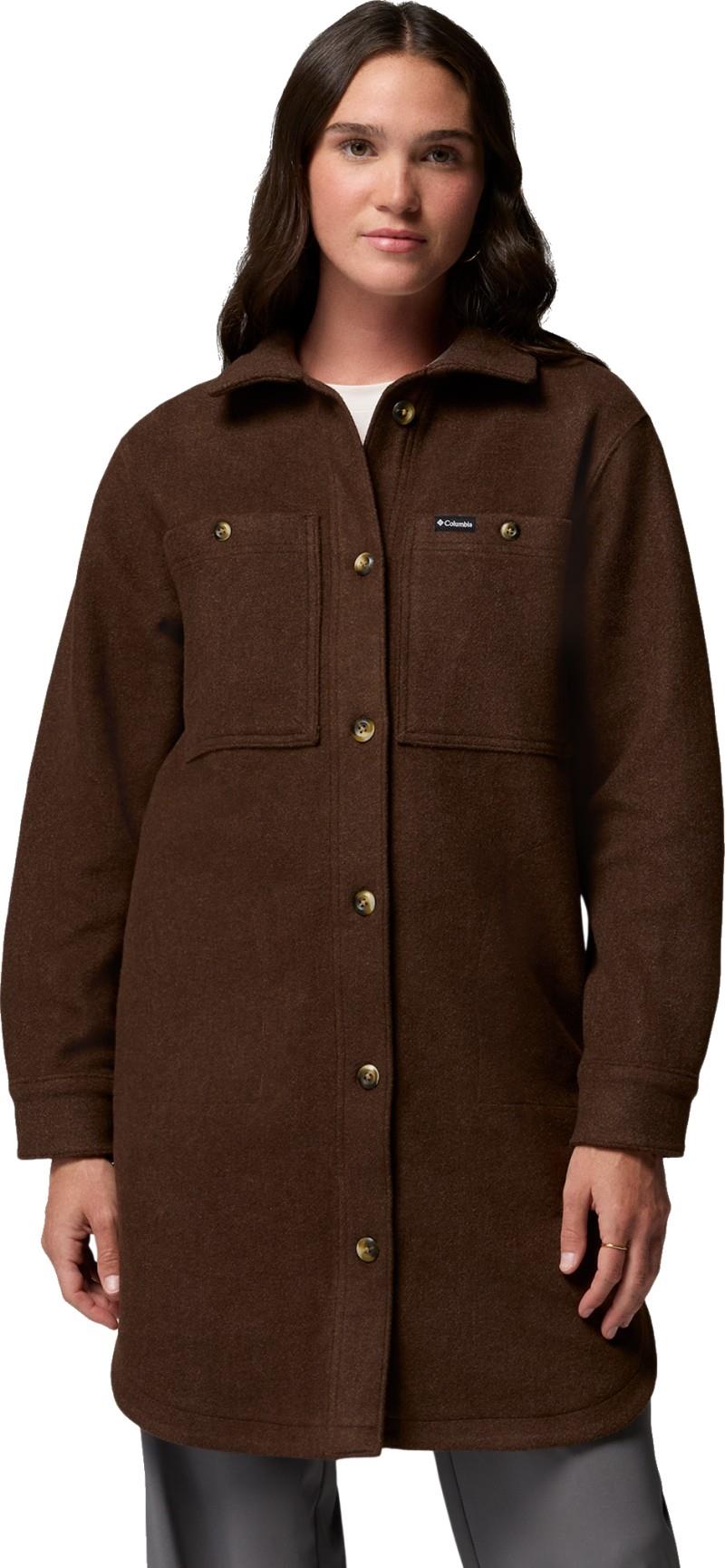 Wildest Venture Long Fleece Coat, Extended - Womens - tobacco 1