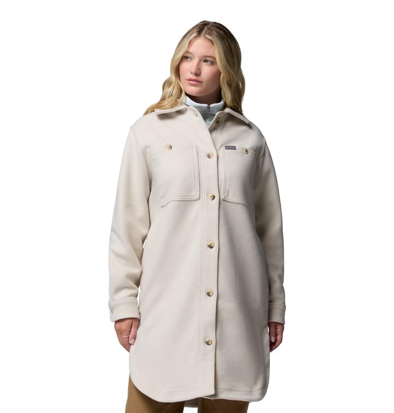 Wildest Venture Long Fleece Coat - Womens - dark stone 1