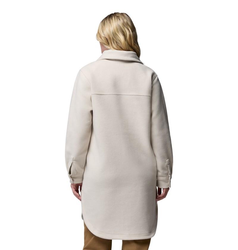 Wildest Venture Long Fleece Coat - Womens - dark stone 1