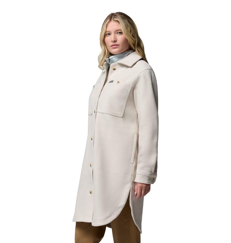 Wildest Venture Long Fleece Coat - Womens - dark stone 1