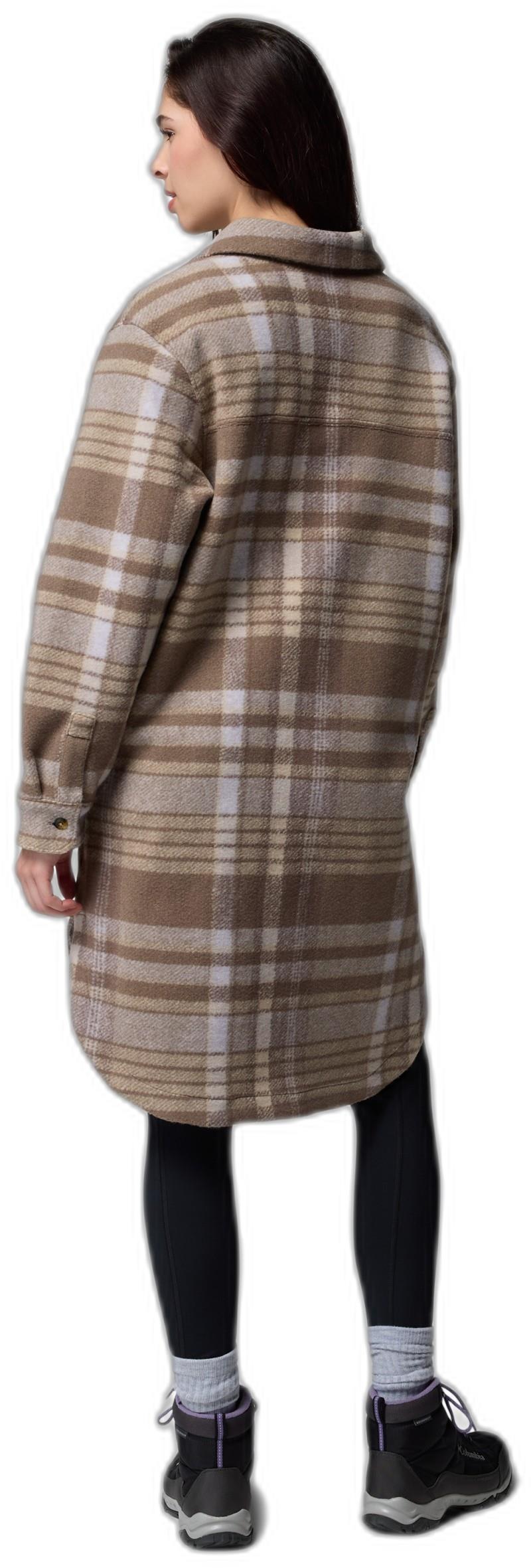 Wildest Venture Long Fleece Coat - Womens - iron vagabond plaid 1