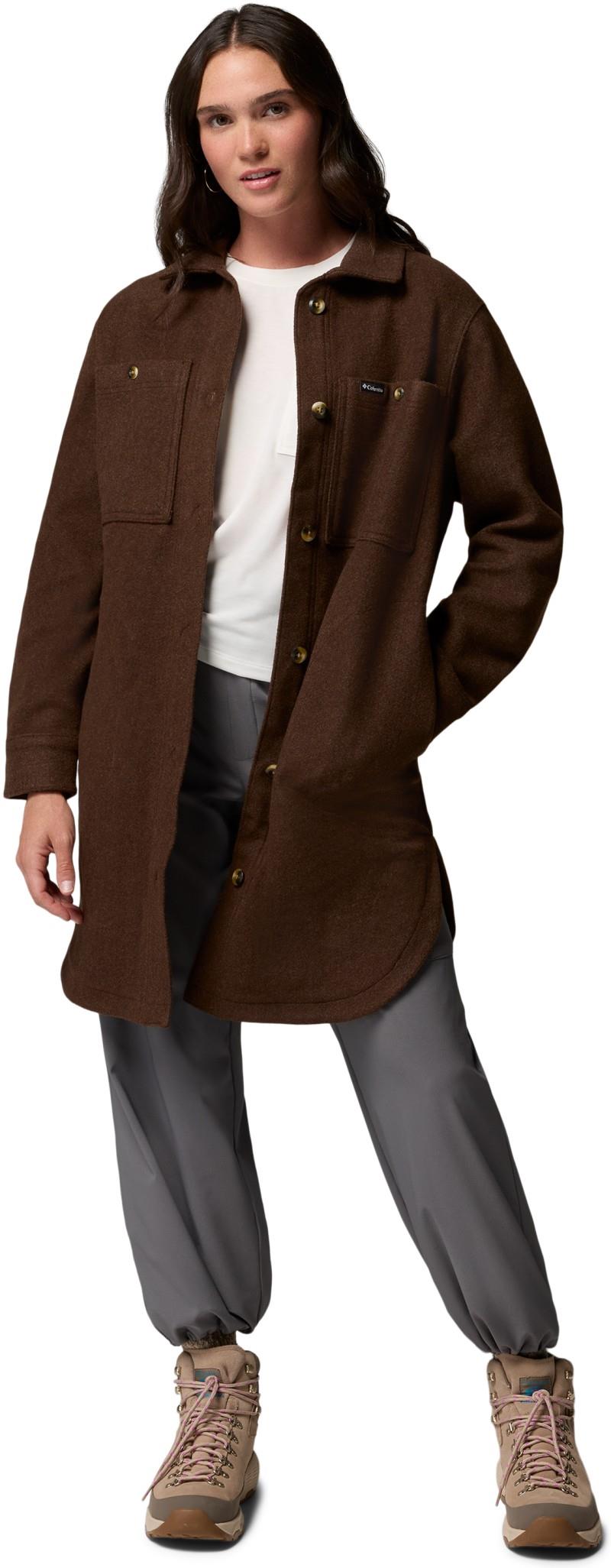 Wildest Venture Long Fleece Coat - Womens - tobacco 1