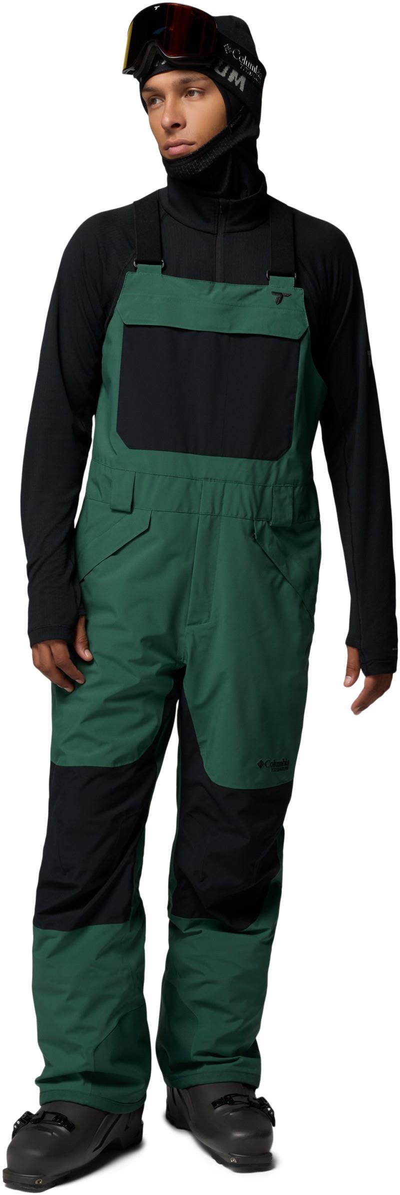 Winter District BIbs, Reg - Mens - rain forest / black 1