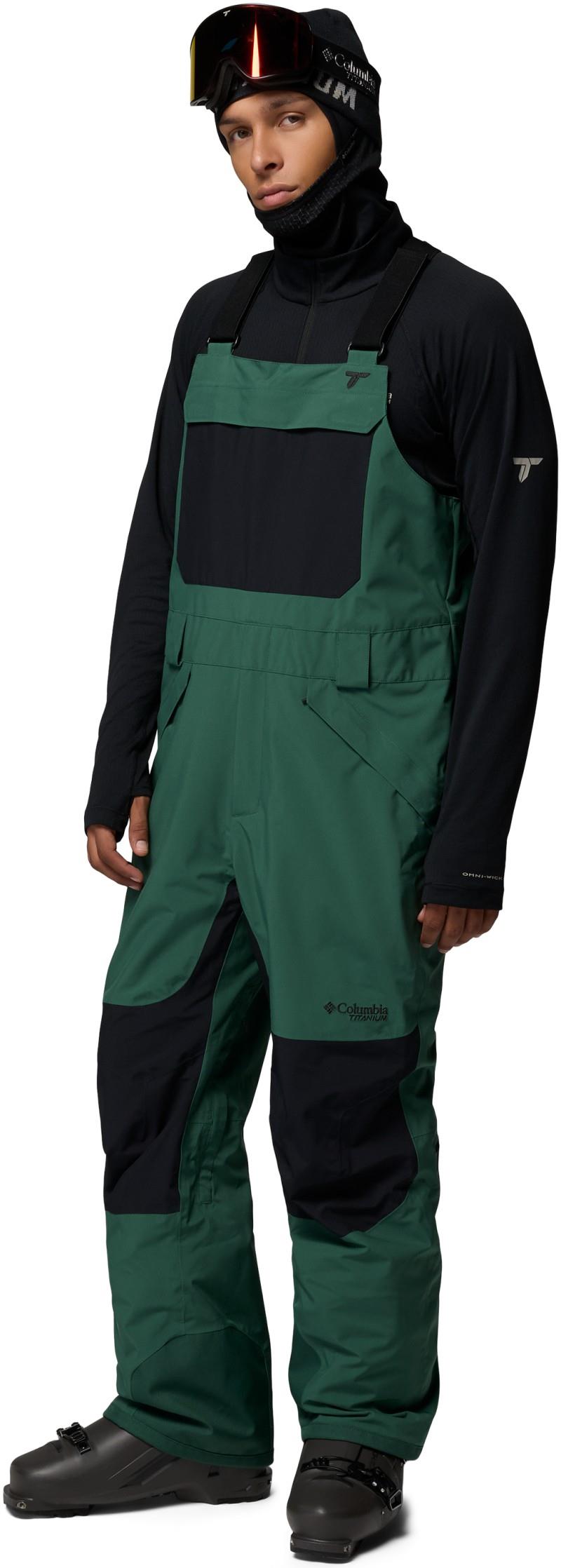 Winter District BIbs, Reg - Mens - rain forest / black 1