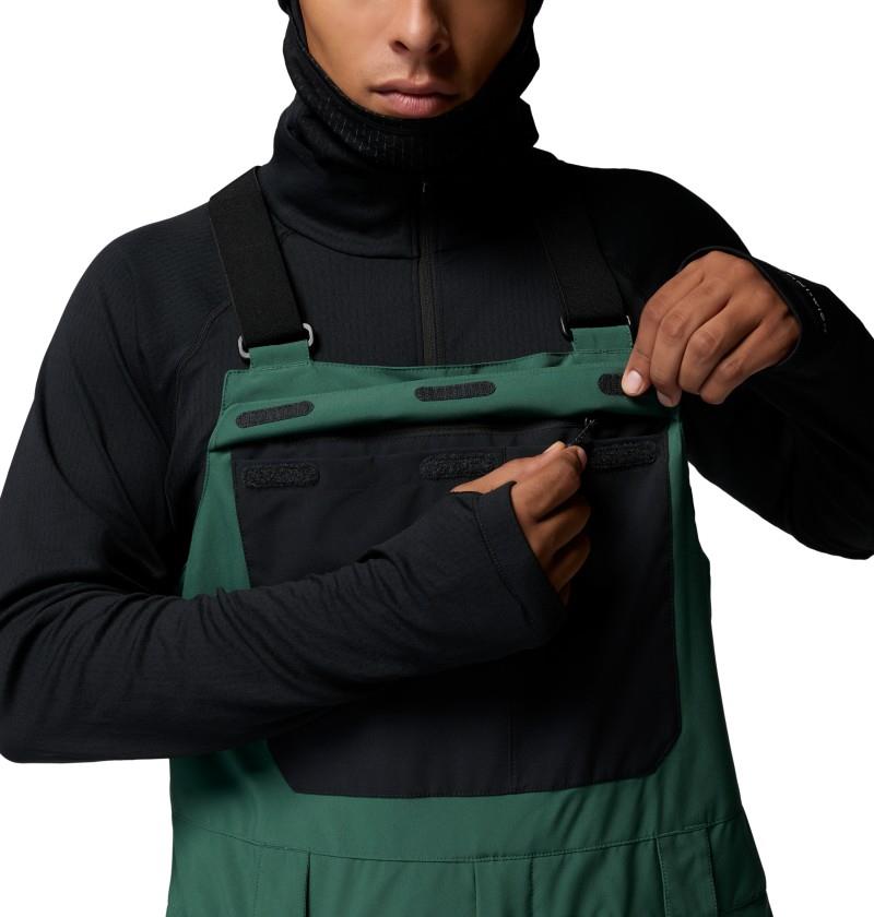 Winter District BIbs, Reg - Mens - rain forest / black 1