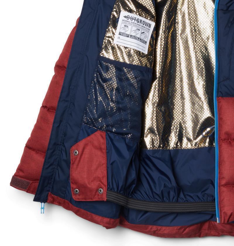 Winter Powder II Quilted Jacket - Youth Boys - Elderberry Heather / Collegiate Navy 3