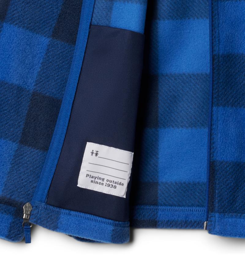 Zing III Fleece - Youth Boys - Mountain Blue Check 3