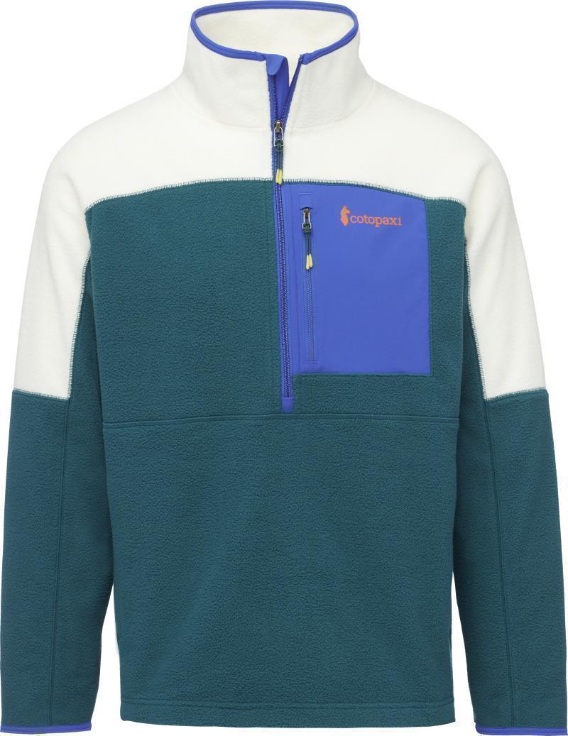 Abrazo Fleece Half-Zip Jacket - Mens - Bone / Deep Ocean 1