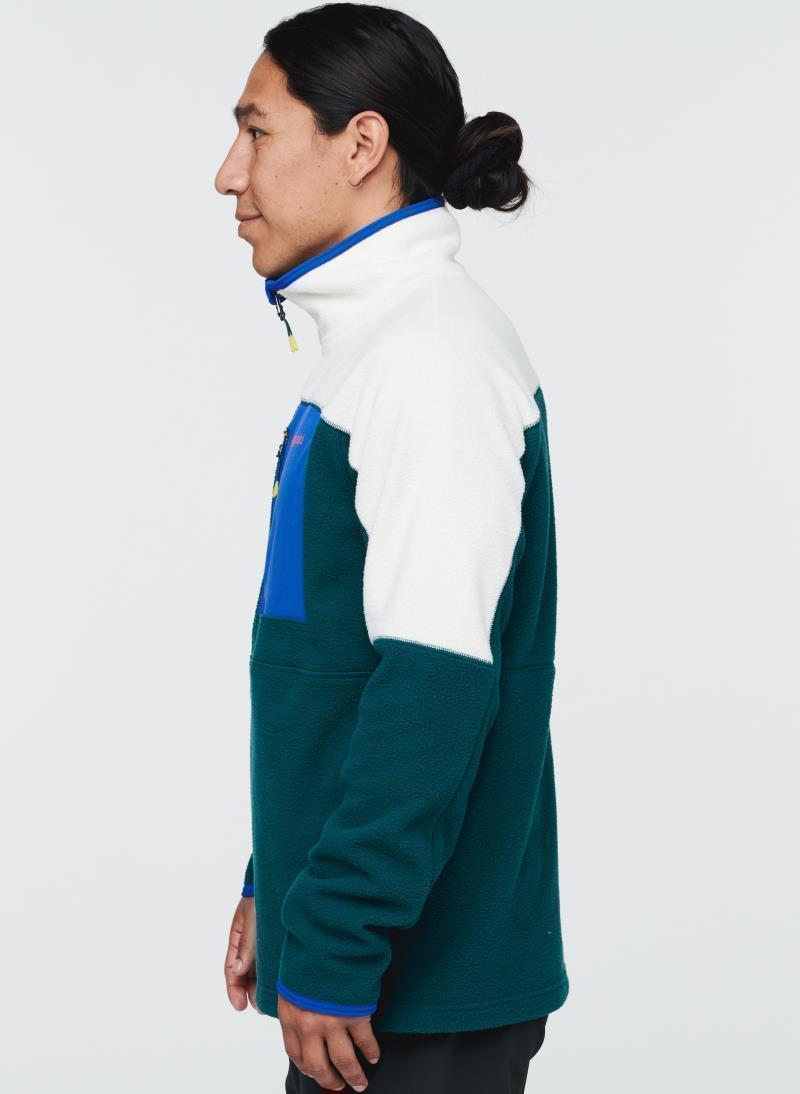 Abrazo Fleece Half-Zip Jacket - Mens - Bone / Deep Ocean 5
