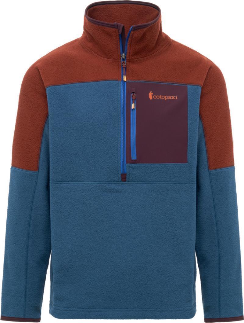 Abrazo Fleece Half-Zip Jacket - Mens - Rust / Indigo 1