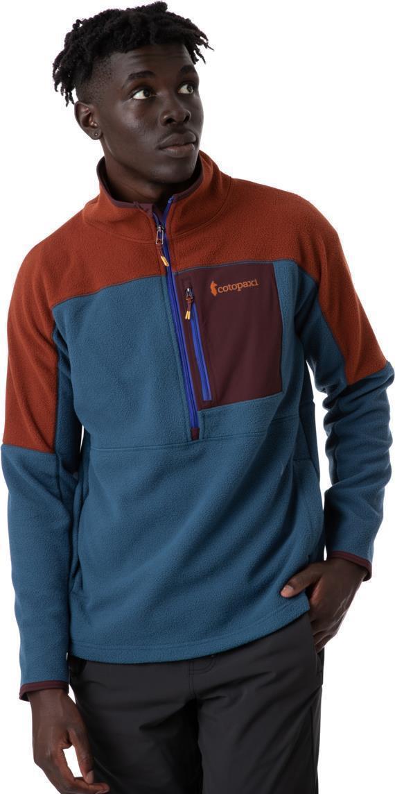 Abrazo Fleece Half-Zip Jacket - Mens - Rust / Indigo 3