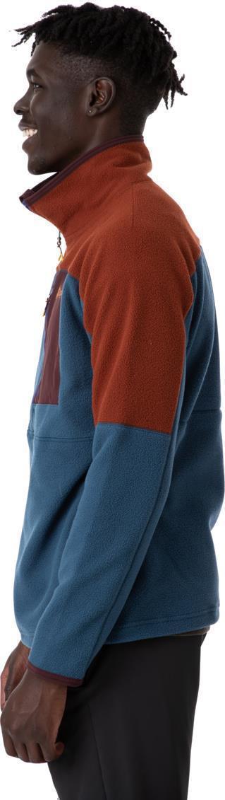 Abrazo Fleece Half-Zip Jacket - Mens - Rust / Indigo 4