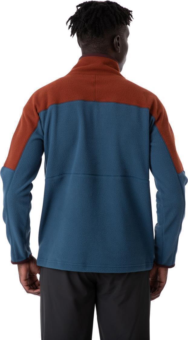 Abrazo Fleece Half-Zip Jacket - Mens - Rust / Indigo 5
