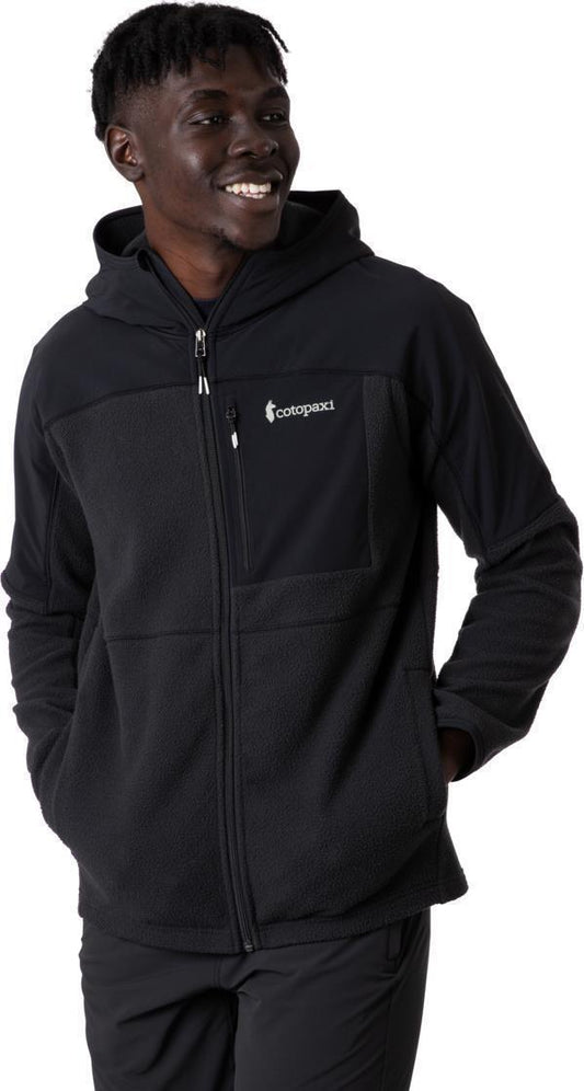 Abrazo Fleece Hooded Full-Zip Jacket - Mens - Black 1