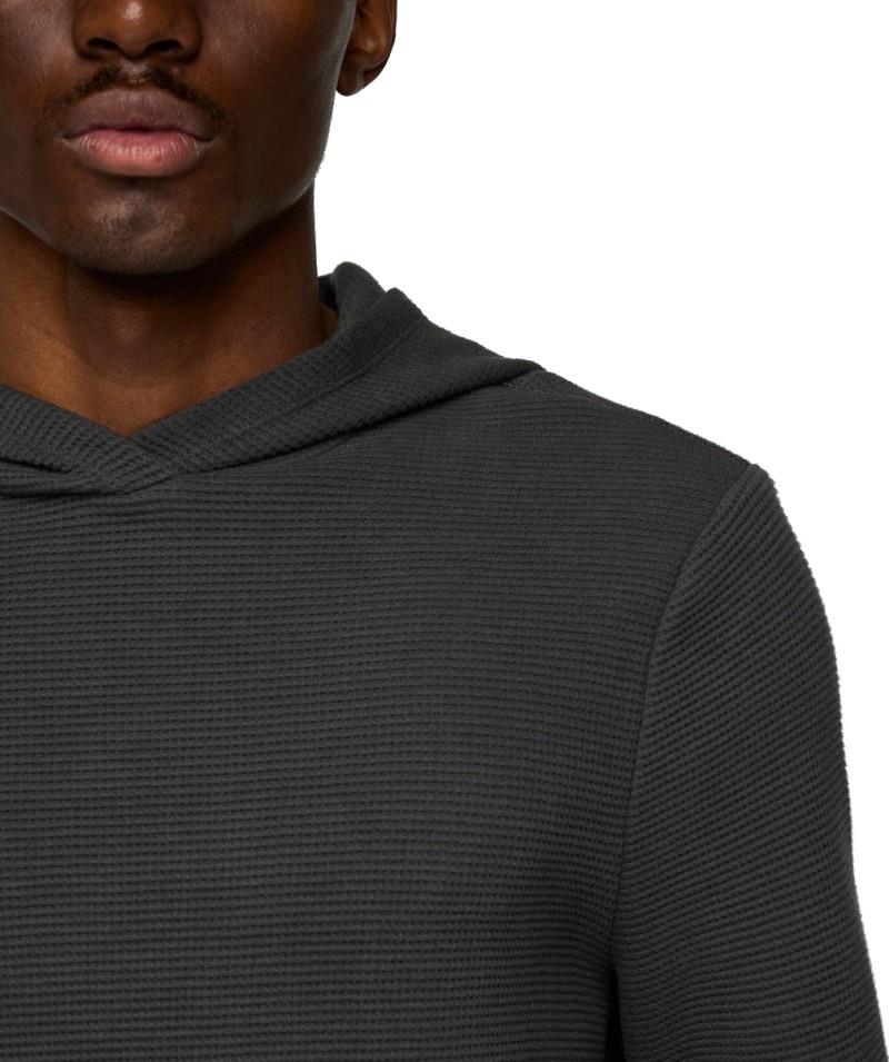 Atajo LS Waffle Hoodie - Mens - charcoal 1
