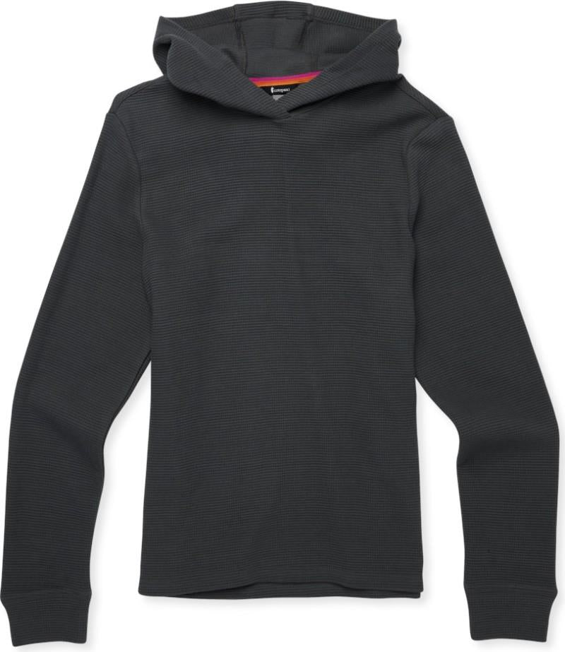 Atajo LS Waffle Hoodie - Mens - charcoal 1