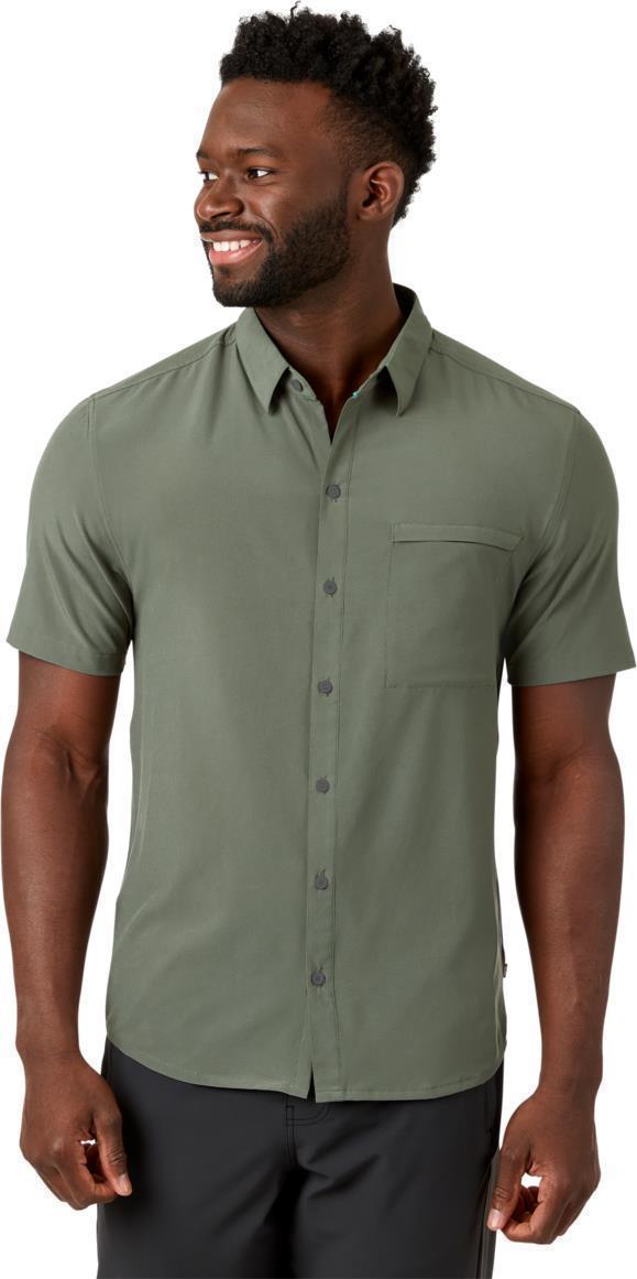 Cambio Button Up Shirt, Solid - Mens - Spruce 1