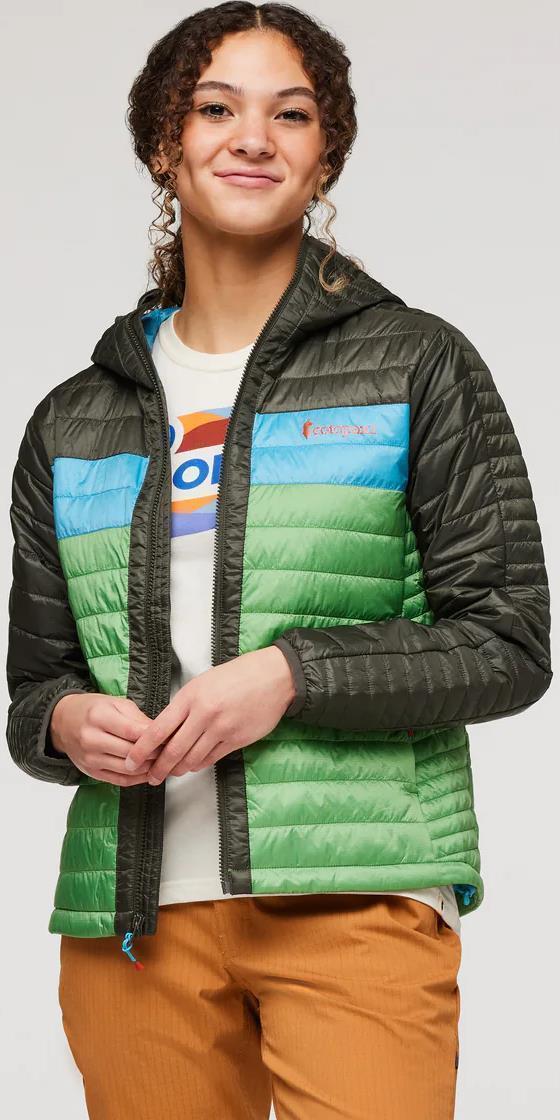 Capa Insulated Hooded Jacket - Womens - Iron / Kelp 1