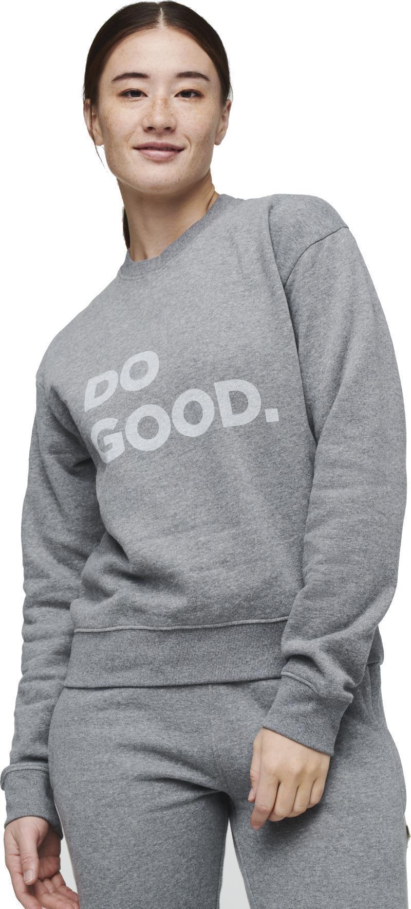 Do Good Organic Crew Sweatshirt - Womens - Heather Grey 1