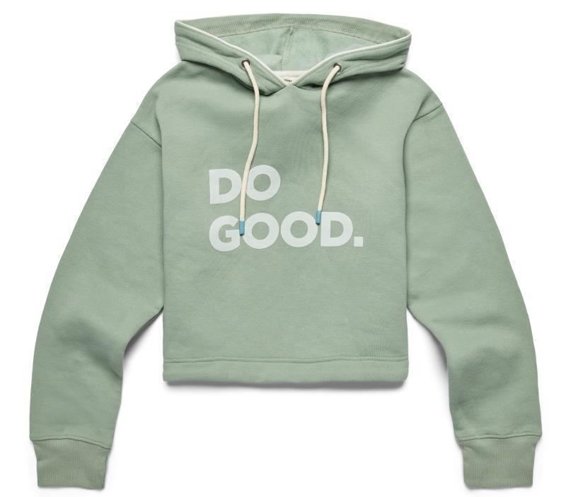 Do Good Organic Crop Hoodie - Womens - Silver Leaf 1