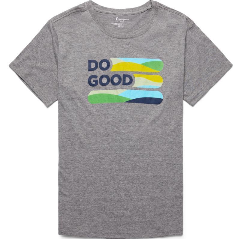 Do Good Stripe Organic T-Shirt - Mens - heather grey 1