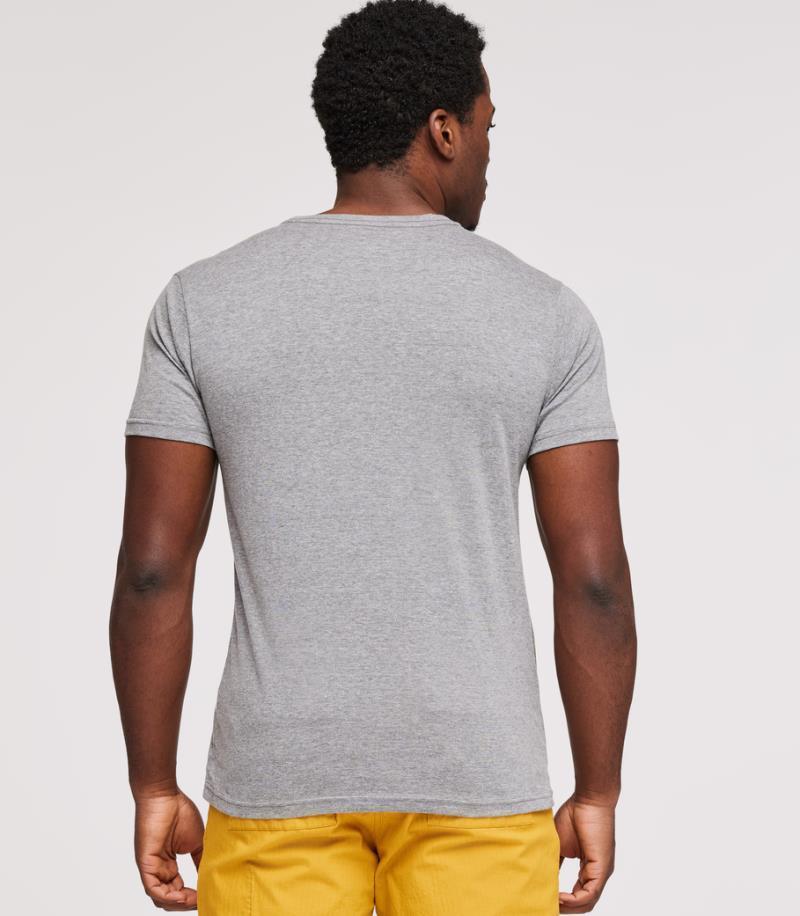 Do Good Stripe Organic T-Shirt - Mens - heather grey 1