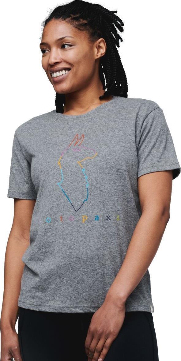 Electric Llama T-Shirt - Womens - heather grey 1