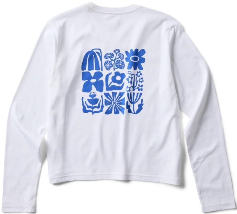 Flower Patch LS T-Shirt - Womens - white 1