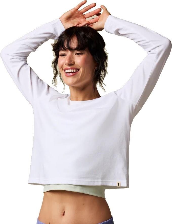 Flower Patch LS T-Shirt - Womens - white 1