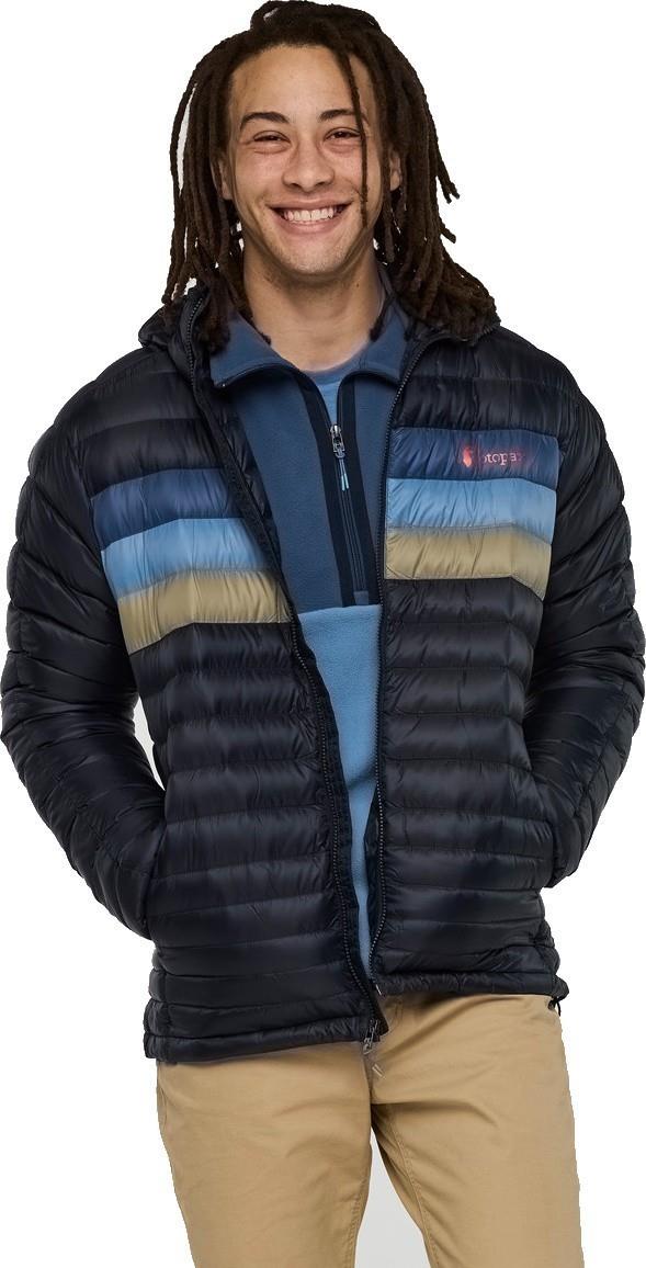 Fuego Down Hooded Jacket - Mens - carbon stripes 1